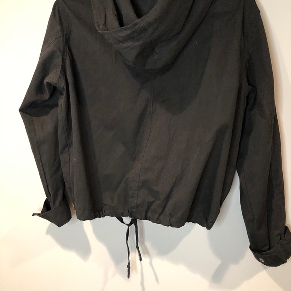 BRANDI MELVILLE Hailey Zip Hood Jacket Black OS - Picture 10 of 16